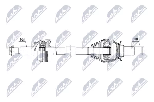 NTY NTY NPW-JG-012 NTY NPW-JG-012 Drive Shaft 