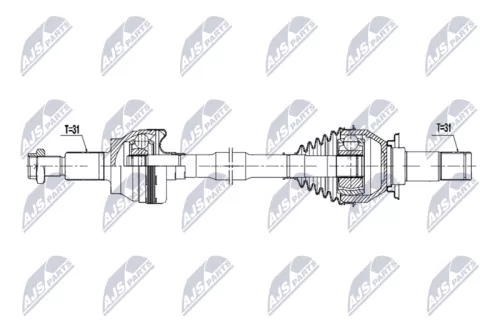 NTY NTY NPW-JG-014 NTY NPW-JG-014 Drive Shaft 