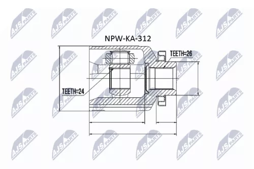 Inner NTY Cv Joint & Boot Kit