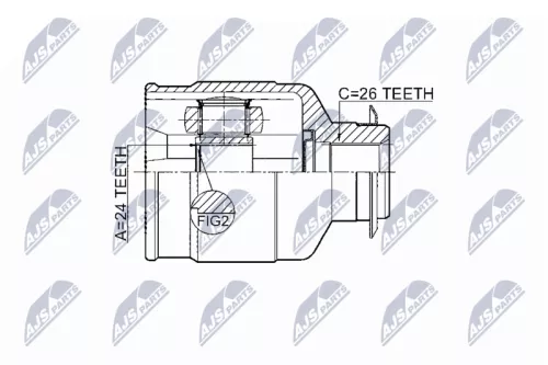 Front Right Inner NTY Cv Joint & Boot Kit