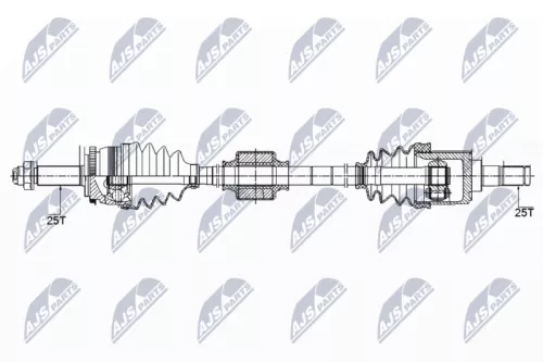 NTY NTY NPW-KA-358 NTY NPW-KA-358 Drive Shaft 