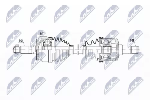 NTY NPW-KA-378 Drive Shaft