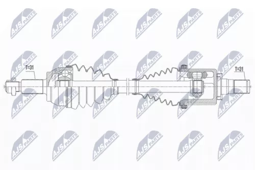 NTY NPW-LR-021 Drive Shaft