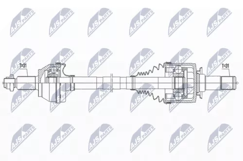 NTY NTY NPW-LR-023 NTY NPW-LR-023 Drive Shaft 