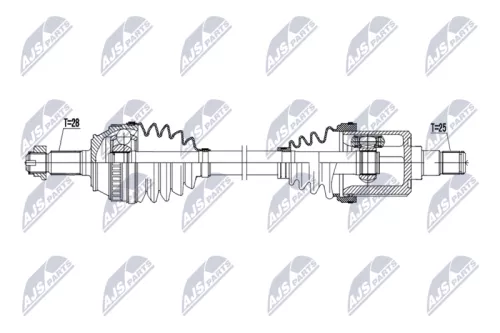 NTY NTY NPW-LR-037 NTY NPW-LR-037 Drive Shaft 