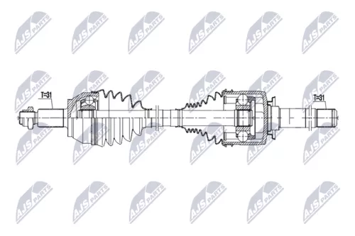 NTY NTY NPW-LR-058 NTY NPW-LR-058 Drive Shaft 