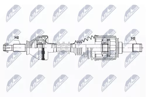 NTY NTY NPW-MA-006 NTY NPW-MA-006 Drive Shaft 