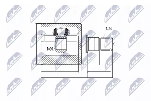 Inner NTY Cv Joint & Boot Kit