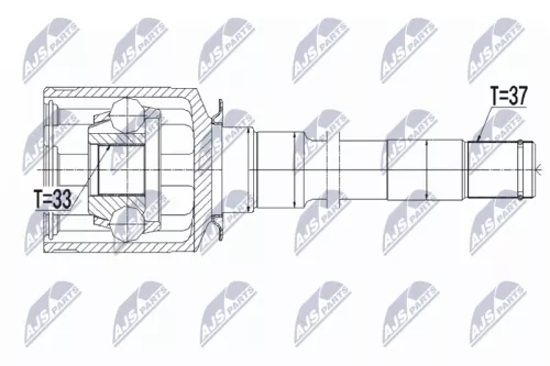 NTY NTY NPW-ME-050 Front Right NTY Cv Joint & Boot Kit 