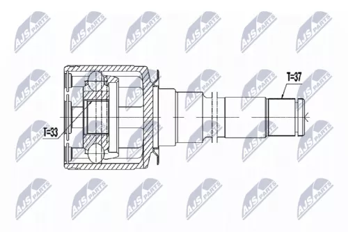 Front Right NTY Cv Joint & Boot Kit