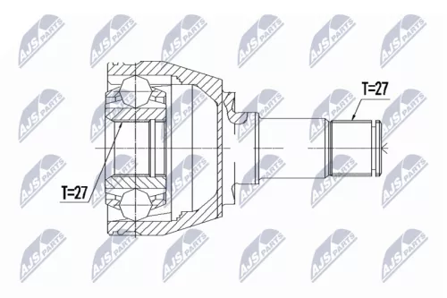 Front Right NTY Cv Joint & Boot Kit