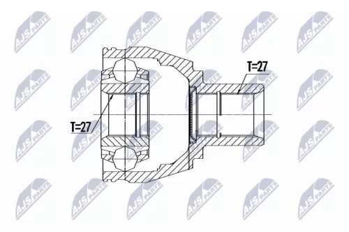 Front Left NTY Cv Joint & Boot Kit