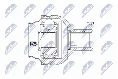 Front Right NTY Cv Joint & Boot Kit