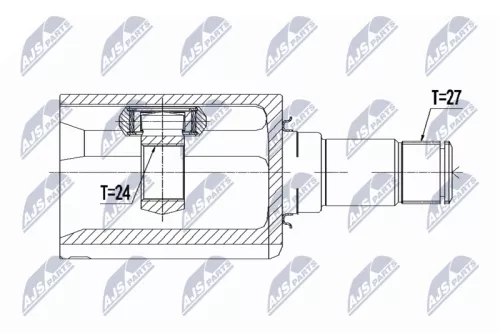 Front Right NTY Cv Joint & Boot Kit