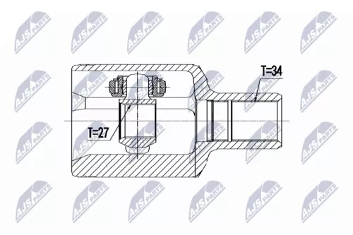 NTY NTY NPW-ME-093 Front Left NTY Cv Joint & Boot Kit 