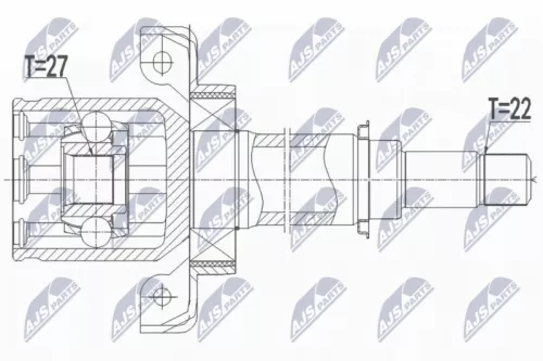 Front Right NTY Cv Joint & Boot Kit