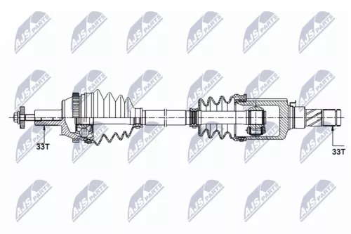NTY NTY NPW-ME-120 NTY NPW-ME-120 Drive Shaft 