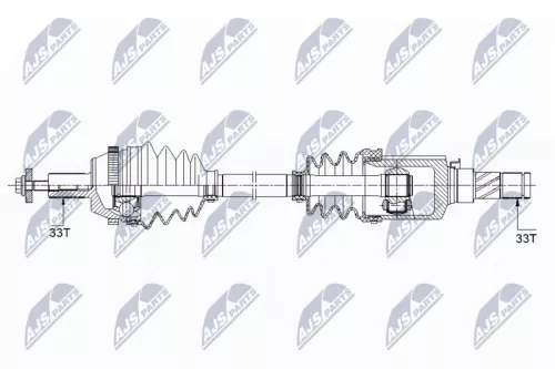 NTY NTY NPW-ME-122 NTY NPW-ME-122 Drive Shaft 