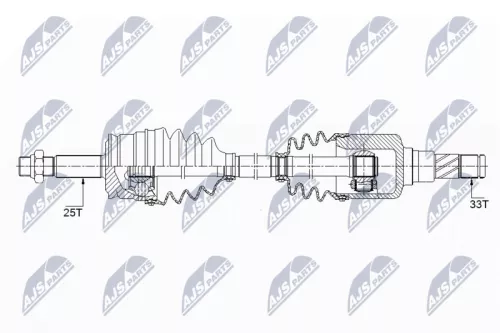 NTY NTY NPW-ME-124 NTY NPW-ME-124 Drive Shaft 