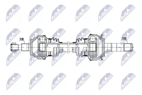 NTY NTY NPW-ME-198 NTY NPW-ME-198 Drive Shaft 