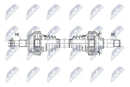 NTY NPW-ME-206 Drive Shaft
