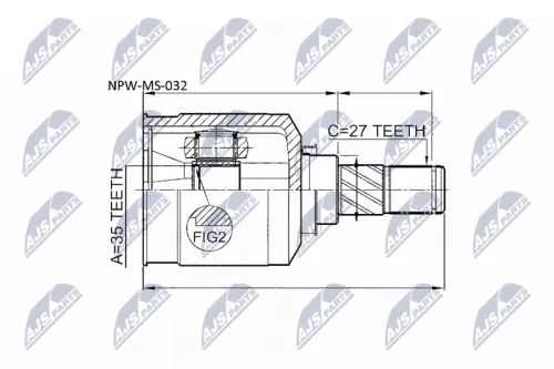 Front Right Inner NTY Cv Joint & Boot Kit