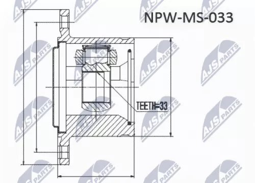 Inner Front Right NTY Cv Joint & Boot Kit