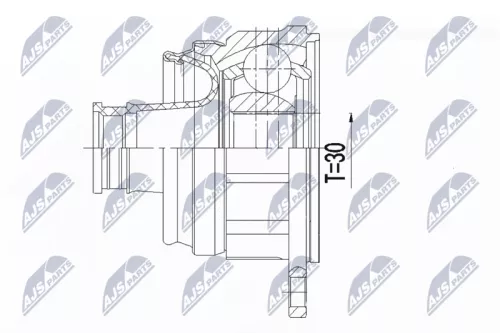Inner NTY Cv Joint & Boot Kit