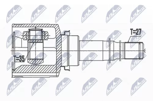 Front Right NTY Cv Joint & Boot Kit