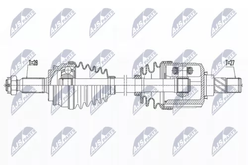 NTY NTY NPW-MS-073 NTY NPW-MS-073 Drive Shaft 