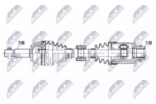 NTY NPW-MZ-050 Drive Shaft