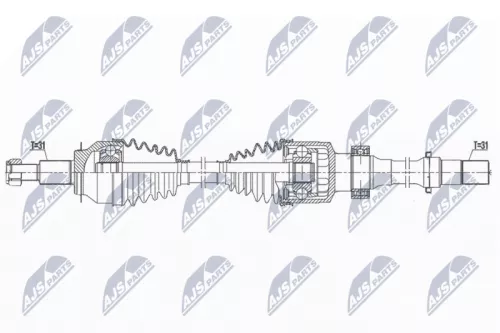 NTY NTY NPW-MZ-082 NTY NPW-MZ-082 Drive Shaft 