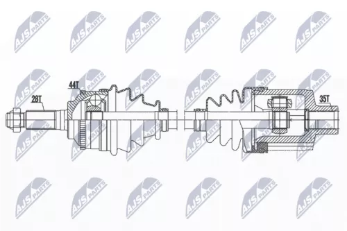 NTY NTY NPW-MZ-084 NTY NPW-MZ-084 Drive Shaft 