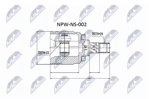 Inner NTY Cv Joint & Boot Kit