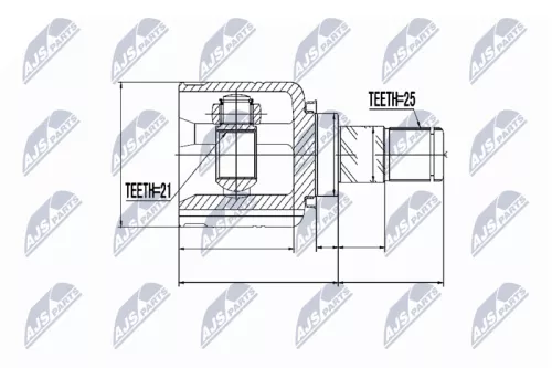 NTY NTY NPW-NS-015 Front Left Front Right NTY Cv Joint & Boot Kit 
