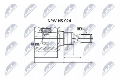 Front Left Front Right Inner NTY Cv Joint & Boot Kit
