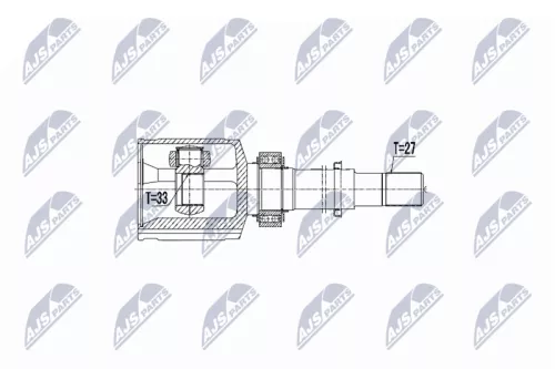 NTY NTY NPW-NS-058 Front Right NTY Cv Joint & Boot Kit 