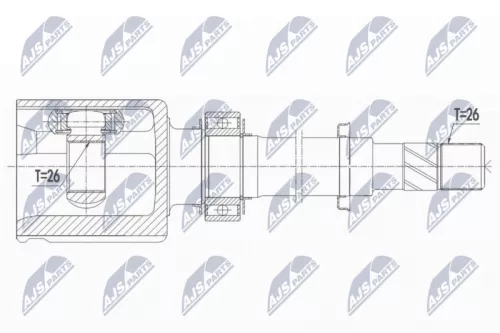NTY NTY NPW-NS-075 NTY NPW-NS-075 Drive Shaft 