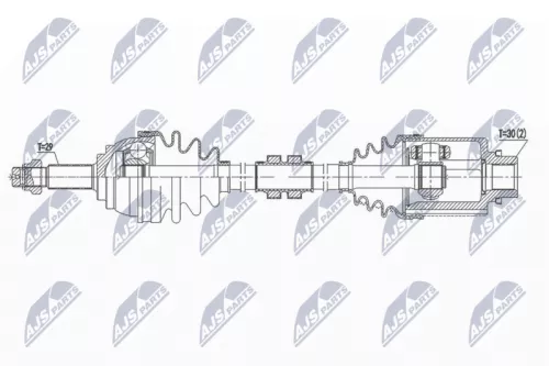 NTY NTY NPW-NS-088 NTY NPW-NS-088 Drive Shaft 