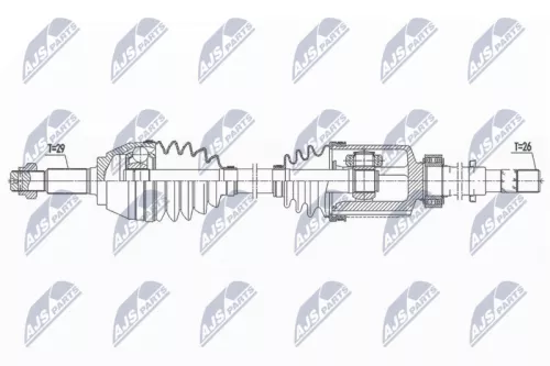 NTY NPW-NS-092 Drive Shaft