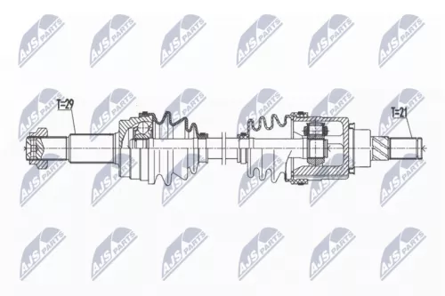 NTY NTY NPW-NS-106 NTY NPW-NS-106 Drive Shaft 
