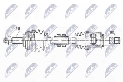 NTY NTY NPW-NS-116 NTY NPW-NS-116 Drive Shaft 