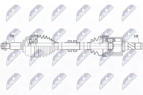 NTY NTY NPW-NS-126 NTY NPW-NS-126 Drive Shaft 