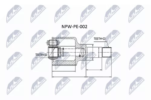 Front Left NTY Cv Joint & Boot Kit