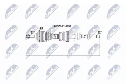 NTY NPW-PE-004 Drive Shaft