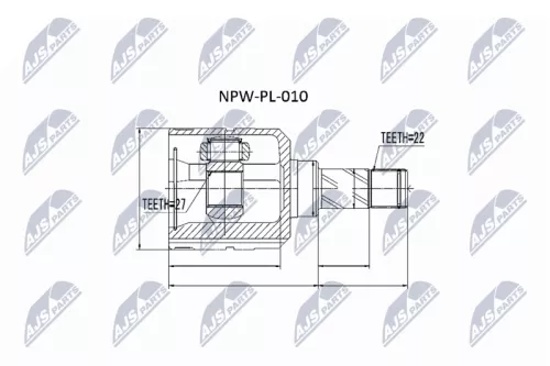 NTY NTY NPW-PL-010 Front Left Front Right NTY Cv Joint & Boot Kit 