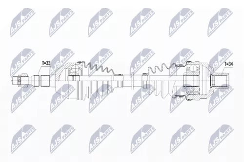 NTY NTY (NPW-PL-055) Front Right NTY Drive Shaft 