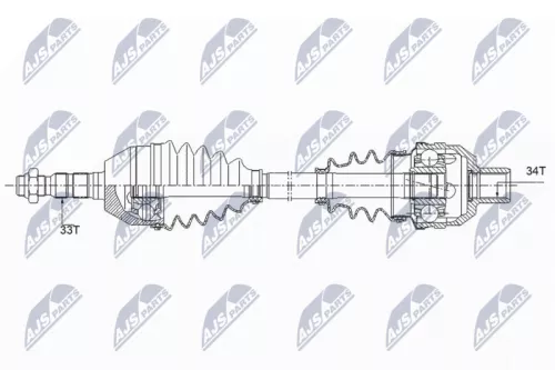 NTY NTY NPW-PL-089 NTY NPW-PL-089 Drive Shaft 