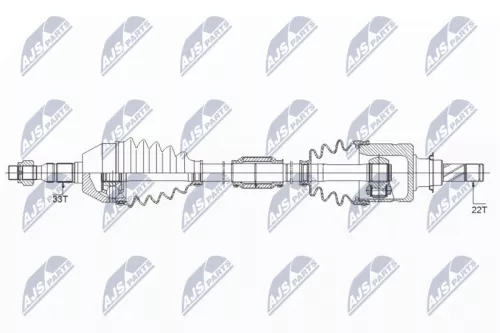 NTY NTY NPW-PL-093 NTY NPW-PL-093 Drive Shaft 