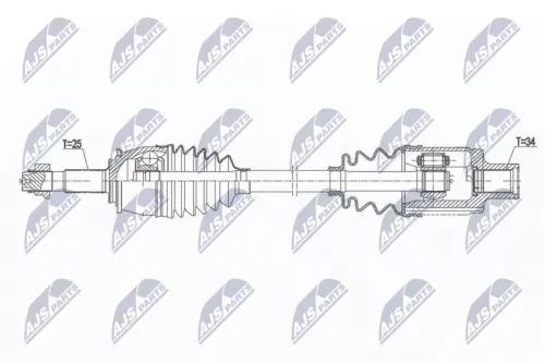 NTY NTY NPW-PL-147 NTY NPW-PL-147 Drive Shaft 